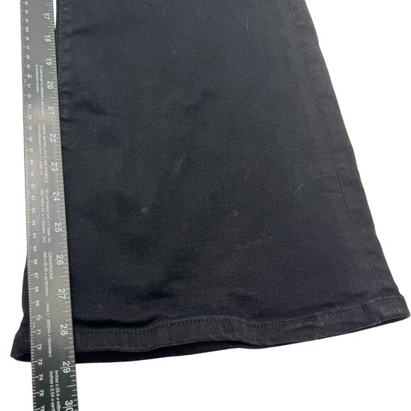 PILCRO ANTHROPOLOGIGE Women's 18 Black Dark Stretch Flare Denim Jeans Pockets - Picture 6 of 6